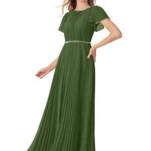 NEW Azazie Kara olive green A6